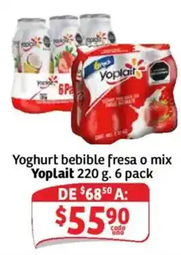 Soriana Mercado Yoplait Yoghurt bebible fresa o mix oferta