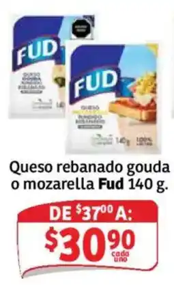 Soriana Mercado Fud queso rebanado gouda o mozzarella oferta