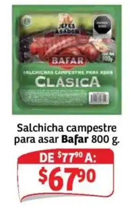 Soriana Mercado Bafar salchicha campestre para asar clásica oferta