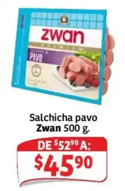 Soriana Mercado Zwan salchicha pavo oferta