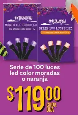 Soriana Mercado Halloween serie 100 luces led oferta