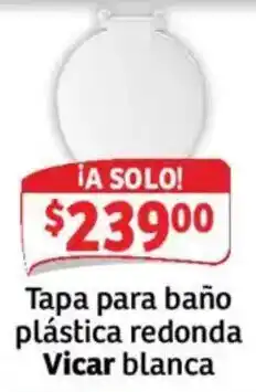 Soriana Mercado Vicar tapa para baño plástica redonda blanca oferta