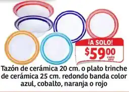 Soriana Mercado Tazón de cerámica o plato trinche oferta