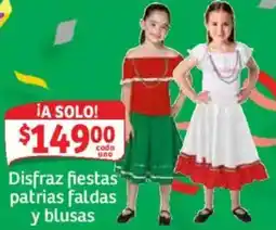 Soriana Mercado Disfraz fiestas patrias faldas y blusas oferta