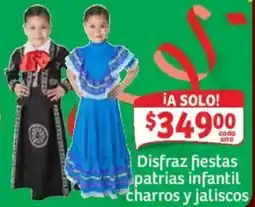 Soriana Mercado Disfraz fiestas patrias infantil charros y jaliscos oferta