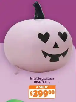 Soriana Híper Inflable calabaza rosa oferta
