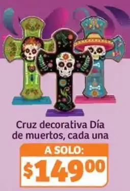 Soriana Híper Cruz decorativa Día de muertos, cada una oferta