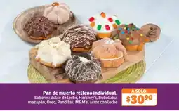 Soriana Híper Pan de muerto relleno individual oferta