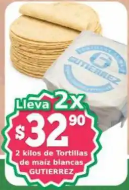 Super Gutiérrez Gutierrez Tortillas de maiz blancas oferta