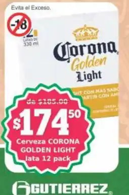 Super Gutiérrez corona golden light oferta