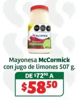 Soriana Híper Mayonesa McCormick con jugo de limones oferta