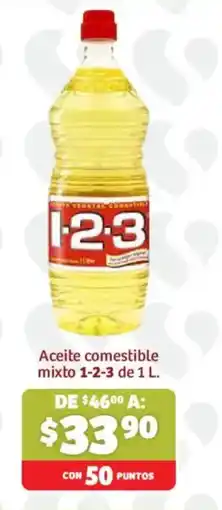Soriana Híper 1-2-3 aceite comestible mixto oferta