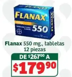 Soriana Híper Flanax 550 mg, tabletas oferta