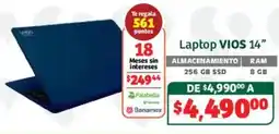 Soriana Híper Vios Laptop 14" oferta