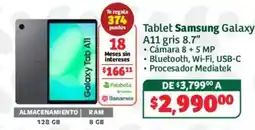 Soriana Híper Samsung Galaxy Tab A11 oferta