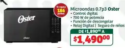 Soriana Híper Oster Microondas 0.7p3 oferta