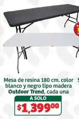 Soriana Híper Outdoor Trend mesa de resina oferta