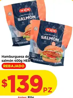 HEB H-E-B hamburguesas de salmón oferta