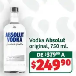 Soriana Híper Vodka Absolut original oferta