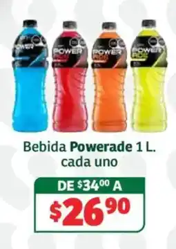 Soriana Híper Powerade Bebida 1 L. oferta