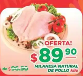 Milanesa natural de pollo