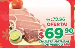 Super Gutiérrez chuleta natural de puerco oferta