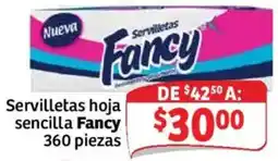 Soriana Mercado Fancy servilletas hoja sencilla oferta