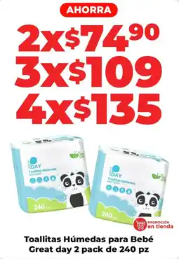 HEB Great day Toallitas Húmedas para Bebé oferta