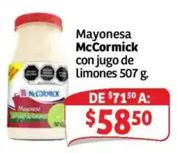 Soriana Mercado Mayonesa McCormick con jugo de limones oferta