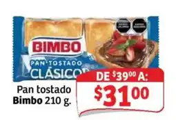 Soriana Mercado Bimbo Pan tostado clásico oferta
