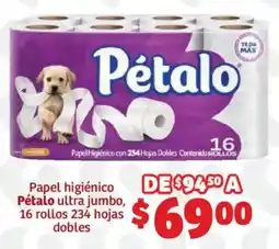 Soriana Híper Pétalo papel higiénico ultra jumbo oferta