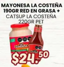 Guajardo La Costeña mayonesa red en grasa + catsup oferta
