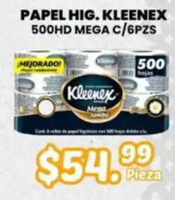 Guajardo Kleenex Papel Hig. 500HD Mega oferta