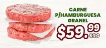Guajardo carne p/hamburguesa granel oferta