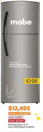 Chedraui mabe refrigerador 14 p3 oferta