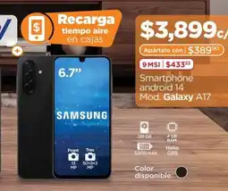 Chedraui Samsung smartphone android 14 mod. galaxy A17 oferta