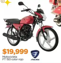 Chedraui Italika Motocicleta FT 150 color rojo oferta