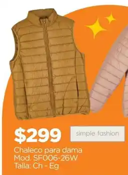 Chedraui Simple fashion chaleco para dama oferta