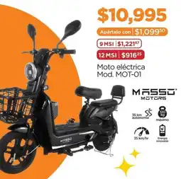 Chedraui Masso motors moto eléctrica mod. mot-01 oferta