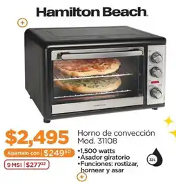 Chedraui Hamilton Beach Horno de convección oferta