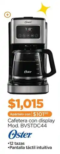 Chedraui Oster Cafetera con display oferta