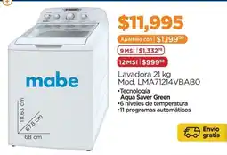 Chedraui mabe lavadora 21 kg oferta