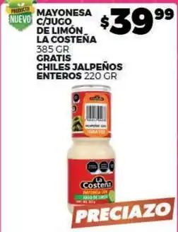 Merco La costeña - mayonesa c/jugo de limón oferta