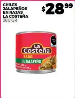 Merco La costeña - chile jalapeños en rajas oferta