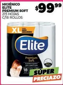 Merco Elite - higiénico premium soft 215 hojas c/18 rollos oferta
