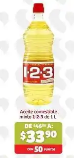 Soriana Híper Aceite comestible mixto 1-2-3 oferta