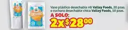 Soriana Híper Valley foods - vaso plástico desechable #8 o cuchara desechable chica oferta