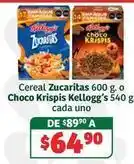 Soriana Híper Kellogg's - cereal zucaritas 600 g. o choco krispis 540 g oferta