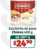 Soriana Híper Chimex - salchichas de pavo oferta