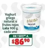 Soriana Híper Lala - yoghurt griego natural o frutos rojos oferta